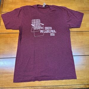 American Apparel Burgundy South Philadelphia Graphic Tee